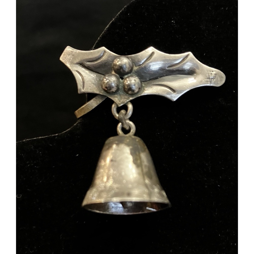 VTG Taxco Mexico 925 Sterling Silver Mistletoe Bell 1 Clipon Earring DIY Jewelry